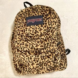 Jansport Velour Cheetah Print Backpack